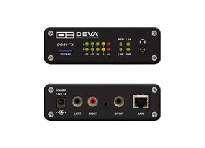 DEVA DB91-TX IP Audio Decoder front and back Panel