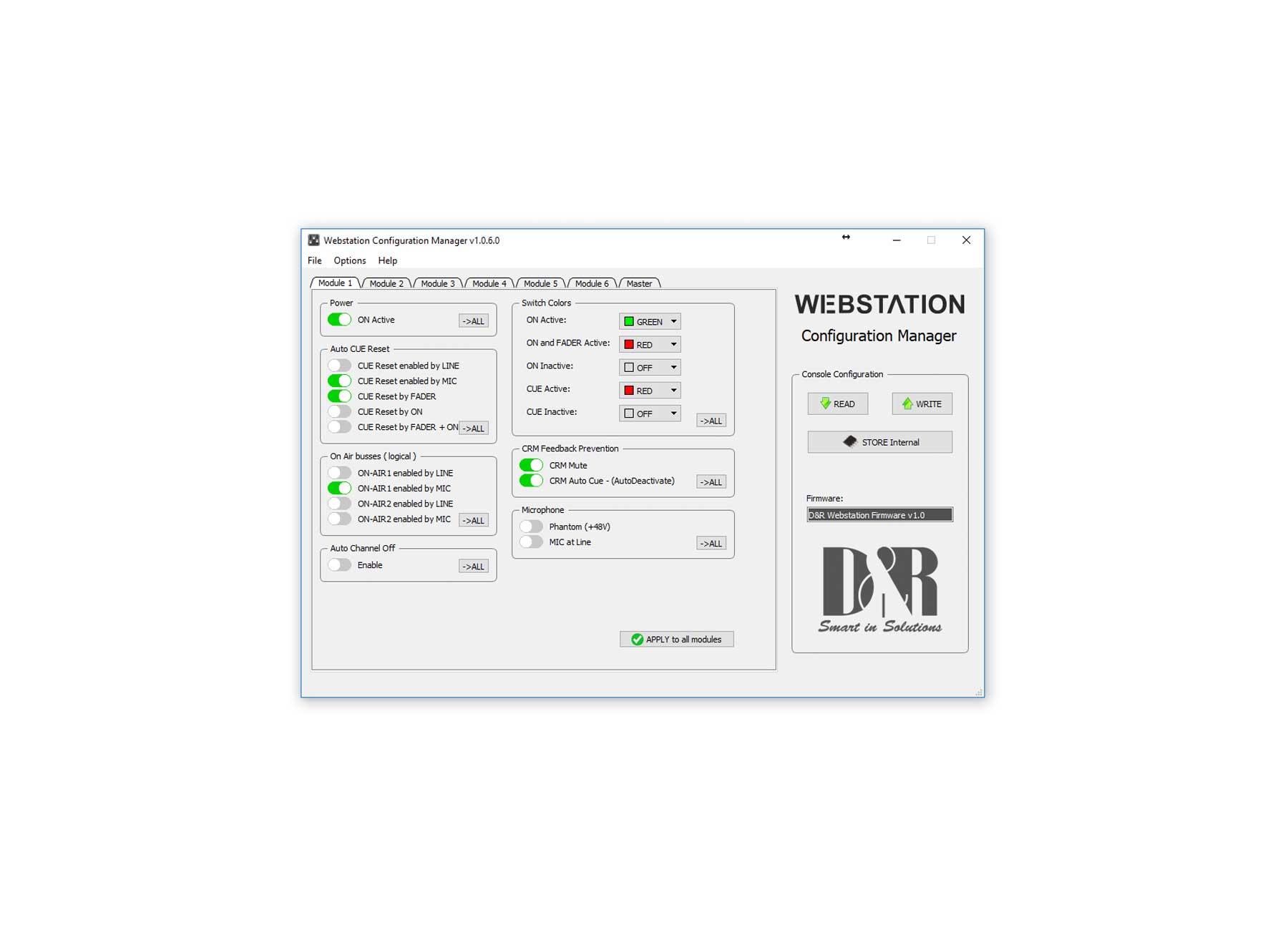 D&R WEBSTATION-USB Master Section